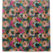 Botanisches Floral Duschvorhang (Vorderseite)