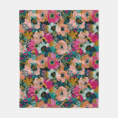 Botanisches Floral  Fleecedecke (Vorderseite)