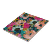 Botanisches Floral  Fliese (Seite)