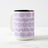 Botanisches Floral Zweifarbige Tasse (Vorderseite Links)
