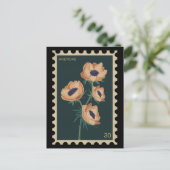 Botanisches florales Anemon - Winde Postkarte (Stehend Vorderseite)