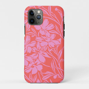 Botanisches florales Boho Art Design in Rosa und R Case-Mate iPhone Hülle