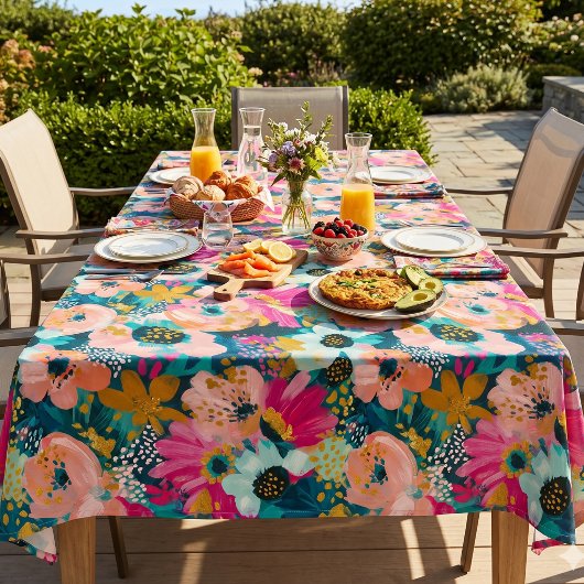 Botanisches Florales Design  Tischdecke