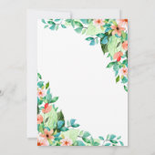 Botanisches florales Flip Flops-Brautparty Einladung (Rückseite)