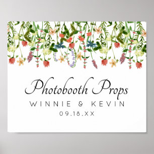 Botanisches Florales Fotostand-Schild Poster