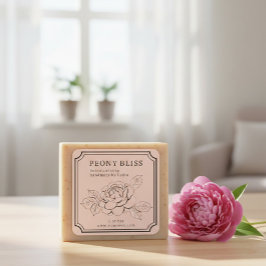 Botanisches florales handgefertigtes Seifenetikett Quadratischer Aufkleber