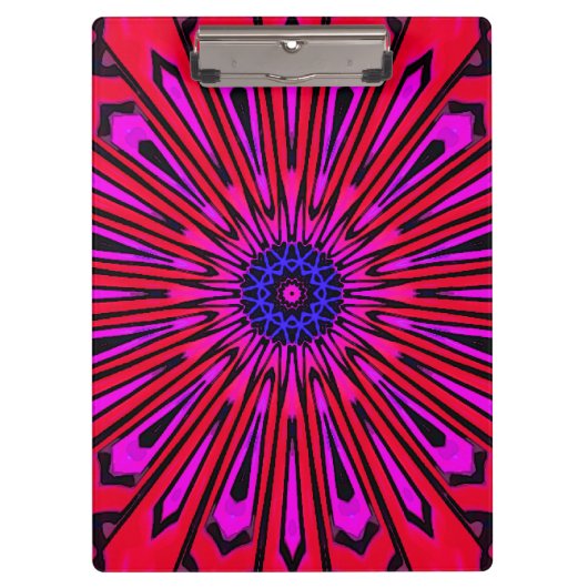 Botanisches florales Mandala  Klemmbrett (Vorderseite)