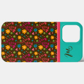 Botanisches florales Modern Initial Fun Trendy Case-Mate iPhone Hülle (Rückseite (Horizontal))