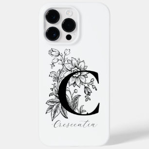 Botanisches florales Monogramm Buchstabe C Name    Case-Mate iPhone 14 Pro Max Hülle