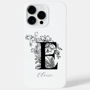 Botanisches florales Monogramm Buchstabe E Name   Case-Mate iPhone 14 Pro Max Hülle