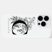 Botanisches florales Monogramm Buchstaben C Name Case-Mate iPhone Hülle (Rückseite (Horizontal))