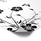 Botanisches florales neutrales Minimal-Poster Poster (Ecke)