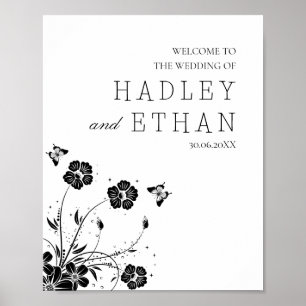 Botanisches florales neutrales Minimal-Poster Poster