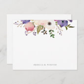 Botanisches florales Personalisiert Mitteilungskarte (Vorne/Hinten)