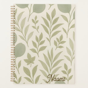 Botanisches Flow-Nahtlosmuster Luxus-Yoga Planer