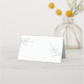 Botanisches Foliage Blätter Sketch Zeichnend Elega Platzkarte (Vorderseite)
