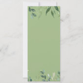 Botanisches Foliage Dinner Menu Karte für moderne (Rückseite)