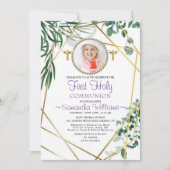 Botanisches Foliage-Foto Einladung (Vorderseite)