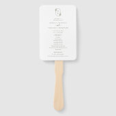 Botanisches Foliage Monogram Wedding Program Fächer (Vorderseite)