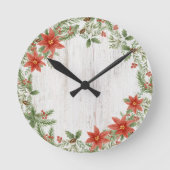 Botanisches Foliage Runde Wanduhr (Vorderseite)