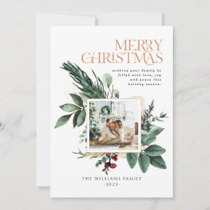 Botanisches Folies ein Foto Feiertagskarte