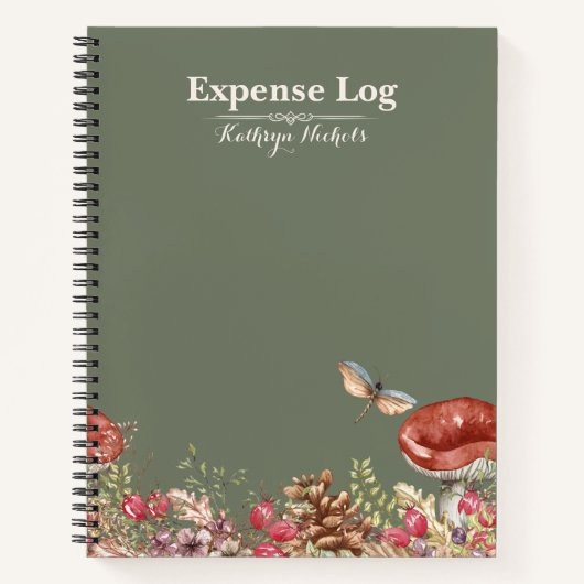 Botanisches Forest Office SpiralNotebook Notizblock (Vorderseite)