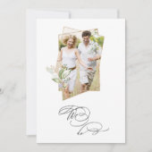 *~* Botanisches FOTO AR6 UAWG + QR Hochzeit Einladung (Vorderseite)