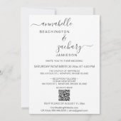 *~* Botanisches FOTO AR6 UAWG + QR Hochzeit Einladung (Rückseite)