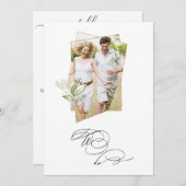 *~* Botanisches FOTO AR6 UAWG + QR Hochzeit Einladung (Vorne/Hinten)