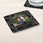 Botanisches Foto aus gezogenem Leaf Save the Date Untersetzer (angewinkelt)
