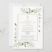 Botanisches Foto Beerdigung des Lebens Einladung (Vorderseite)