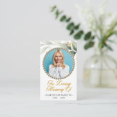 Botanisches Foto Beerdigungskarte Visitenkarte (Stehend Vorderseite)