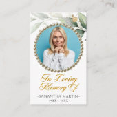 Botanisches Foto Beerdigungskarte Visitenkarte (Vorderseite)