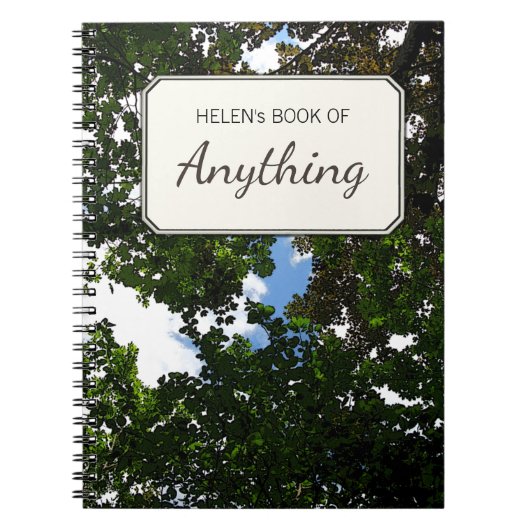 Botanisches Foto-bewegender personalisierter Notizblock (Vorderseite)