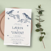 Botanisches Foto & Birds Classic Vintage Wedding Einladung