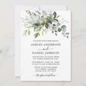 Botanisches Foto Botanische Vegetation Hochzeit Gr Einladung (Vorderseite)