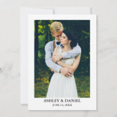 Botanisches Foto Botanische Vegetation Hochzeit Gr Einladung (Rückseite)