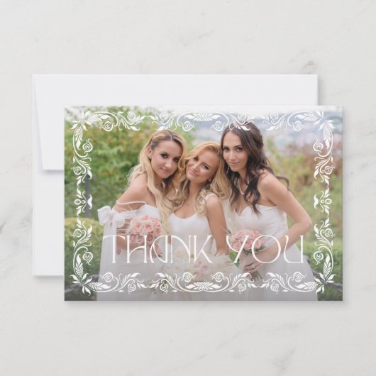 Botanisches Foto Dankeskarte (Vorderseite)