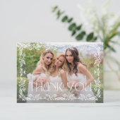 Botanisches Foto Dankeskarte (Stehend Vorderseite)