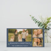 Botanisches Foto der Grüße der blauen Jahreszeit Feiertagskarte (Stehend Vorderseite)