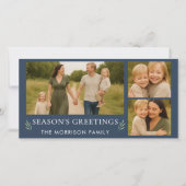 Botanisches Foto der Grüße der blauen Jahreszeit Feiertagskarte (Vorderseite)