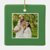 Botanisches Foto der Weihnachtswasserfamilie Keramikornament (Rückseite)