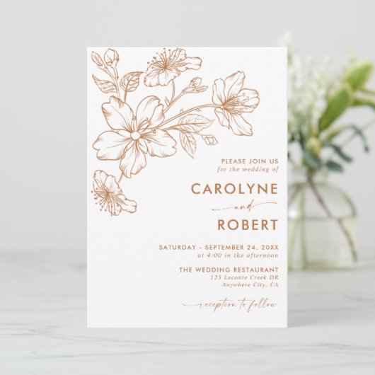 Botanisches Foto Einladung (Stehend Vorderseite)