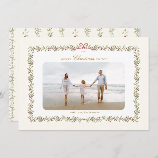 botanisches Foto Feiertagskarte (Vorne/Hinten)