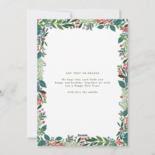 Botanisches Foto Feiertagskarte (Rückseite)