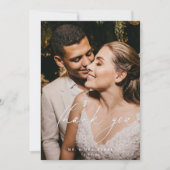 Botanisches Foto für Hochzeiten im Winter Dankeskarte (Vorderseite)