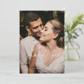 Botanisches Foto für Hochzeiten im Winter Dankeskarte (Stehend Vorderseite)