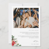 Botanisches Foto für Hochzeiten im Winter Dankeskarte (Rückseite)