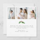 Botanisches Foto Happy Holidays Card (Rückseite)