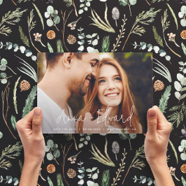 Botanisches Foto Hochzeit Aquarell Save The Date